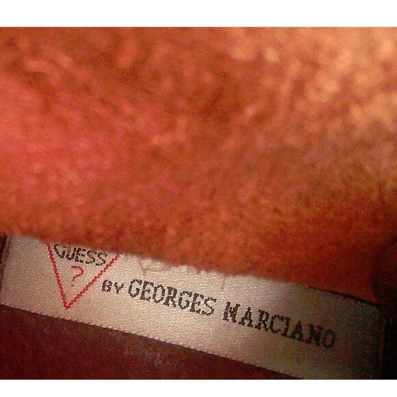 Guess Georges Marciano Distressed Tan Vintage Lug Sole Combat Boots 8 - Picture 8 of 8